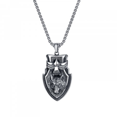 Colier inox cap de lup [0]