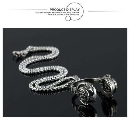 Colier inox casti audio 55 cm [6]