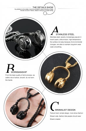 Colier inox casti audio 55 cm [5]