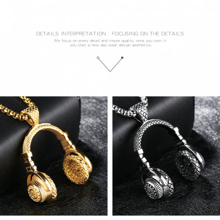 Colier inox casti audio 55 cm [10]