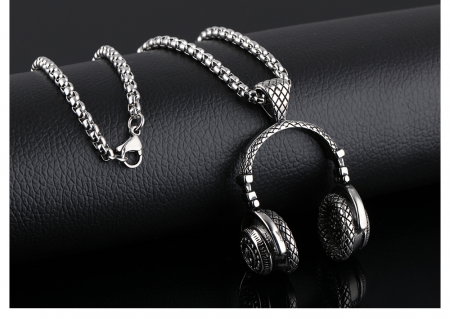 Colier inox casti audio 60 cm [7]