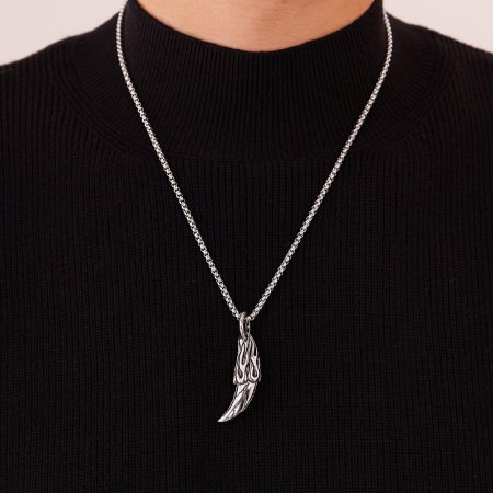 Colier inox Colț Tribal – Simbol al Forței și Instinctului Primar [6]