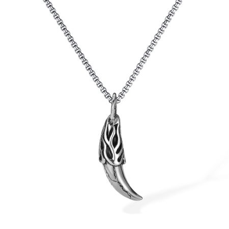 Colier inox Colț Tribal – Simbol al Forței și Instinctului Primar