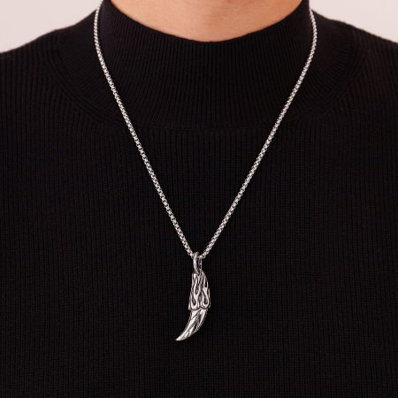 Colier inox Colț Tribal – Simbol al Forței și Instinctului Primar [1]