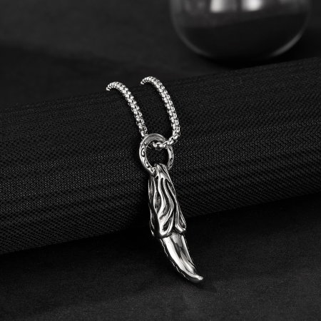 Colier inox Colț Tribal – Simbol al Forței și Instinctului Primar [3]