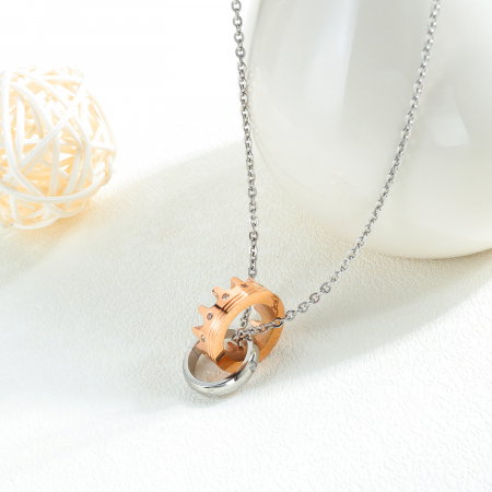 Colier inox coroana 50 cm [2]