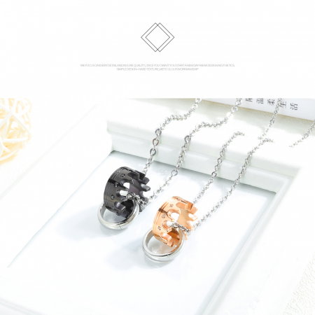 Colier inox coroana 50 cm [4]