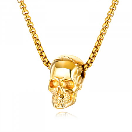 Colier inox craniu 55 cm