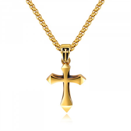 Colier inox cruce 55 cm