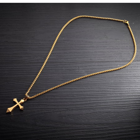 Colier inox cruce 55 cm [2]