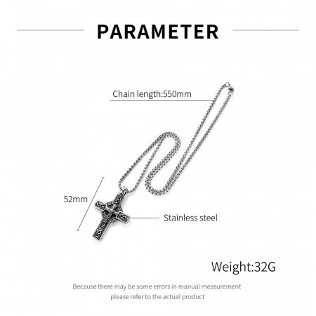Colier inox cruce 55 cm [5]