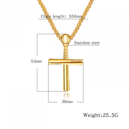 Colier inox cruce 55 cm [6]