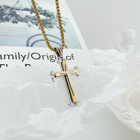 Colier inox cruce 55 cm [2]
