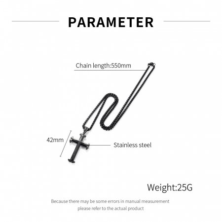Colier inox cruce 55 cm [3]