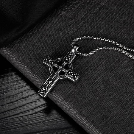 Colier inox cruce 55 cm [4]