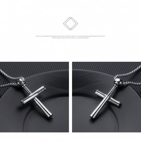 Colier inox cruce 55 cm [4]