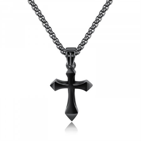 Colier inox cruce 55 cm