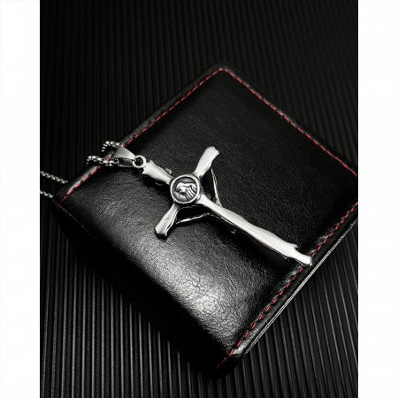 Colier inox crucifix 70 cm [13]