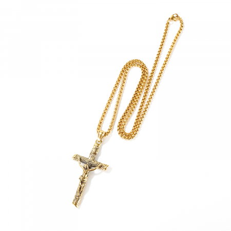 Colier inox crucifix 55 cm [2]