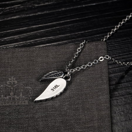 Colier inox cu Aripi de Inger [1]