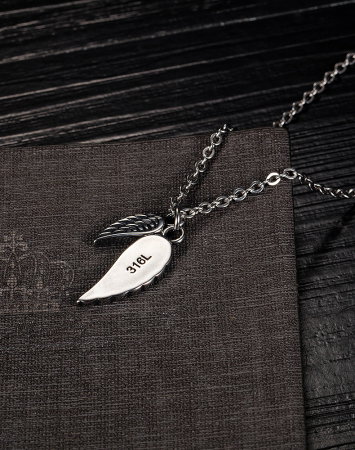 Colier inox cu Aripi de Inger [7]