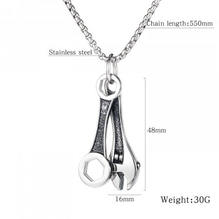 Colier inox cu chei 55 cm [7]