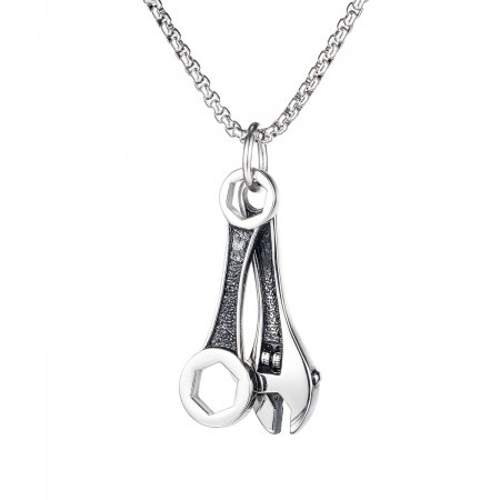 Colier inox cu chei 55 cm [0]