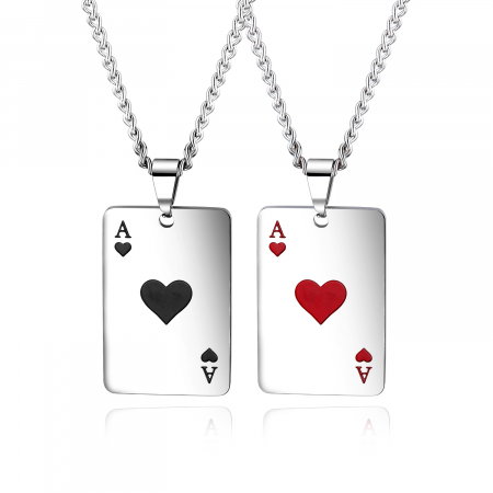 Colier inox Lucky Poker [4]