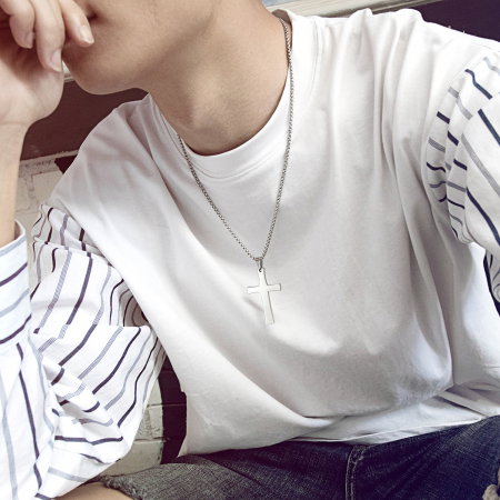 Colier inox cu cruce stilizata [2]