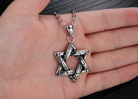 Colier inox cu Steaua lui David [5]