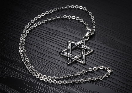 Colier inox cu Steaua lui David [8]