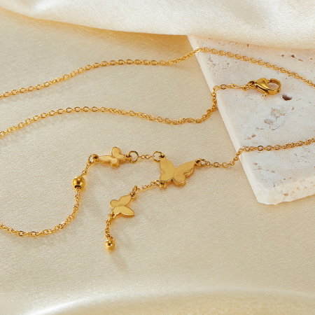 Colier inox cu fluturasi [6]