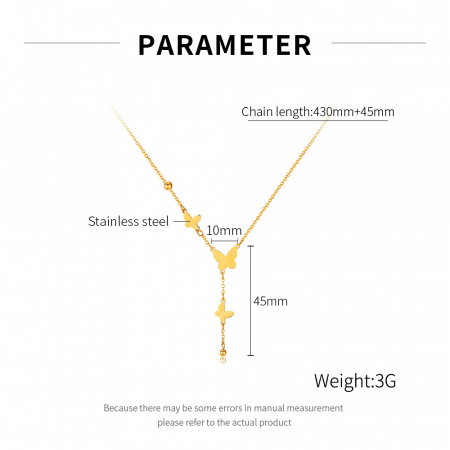Colier inox cu fluturasi [11]
