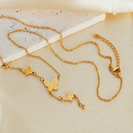 Colier inox cu fluturasi [9]