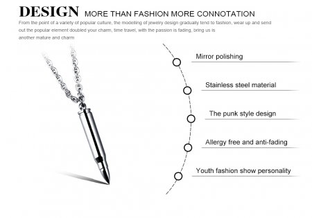 Colier inox cu glont [1]