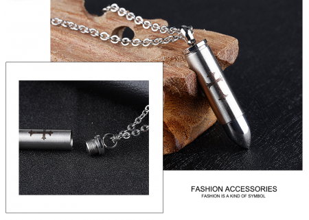 Colier inox cu glont [2]