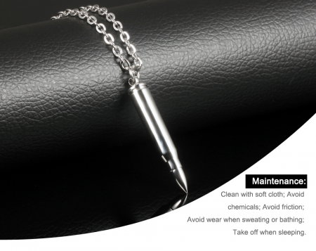 Colier inox cu glont [2]