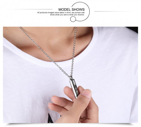 Colier inox cu glont [5]