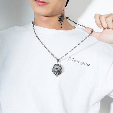 Colier inox cap de lup [2]