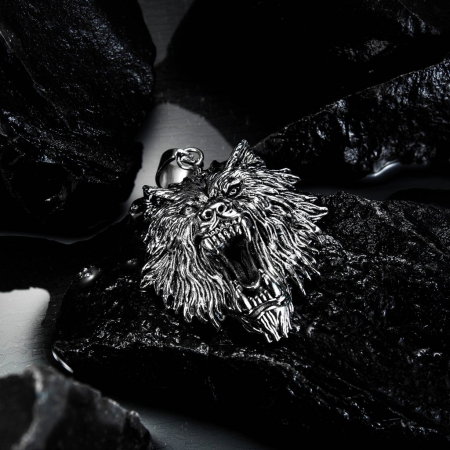 Colier inox cap de lup [5]