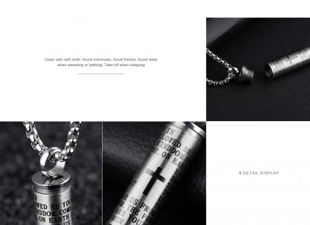 Colier inox cu glont si Tatal Nostru [9]