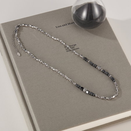 Colier inox cu hematite [13]