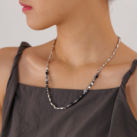 Colier inox cu hematite [1]