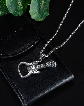 Colier inox cu Chitara si Desfacator Bere [10]