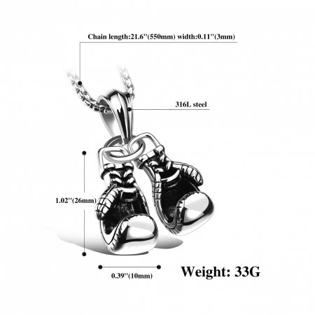 Colier inox cu manusi de box [1]