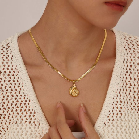 Colier inox cu melc de mare [6]