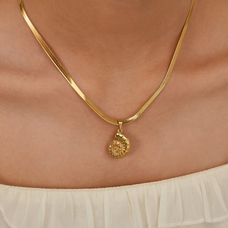 Colier inox cu melc de mare [4]