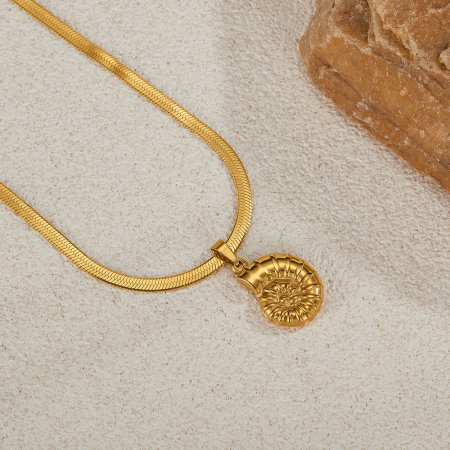 Colier inox cu melc de mare [3]