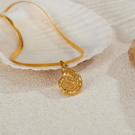 Colier inox cu melc de mare [9]