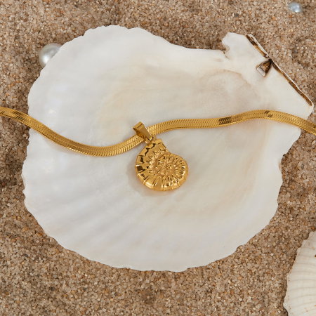 Colier inox cu melc de mare [5]